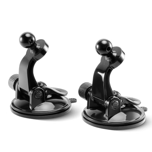 1Zero 2 PCS Adjustable GPS Car Mount for Garmin Nuvi Dezl Drive Drivesmart Zumo Driveassist DriveLuxe StreetPilot RV, Replacement Suction Cup GPS Dash Ball Mount Dashboard Windshield Car Holder