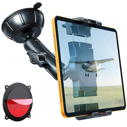 OHLPRO Tablet Holder for Pilot Aircraft Windshield, Anti-Vibration Suction Cup Aviation Mount, Fits 5-13" iPad Pro 12.9, Mini 6, Air & Thick Cases, Heavy Duty for Car Dashboard, Cockpit, Truck - size: for 4.5-12.9'' Device