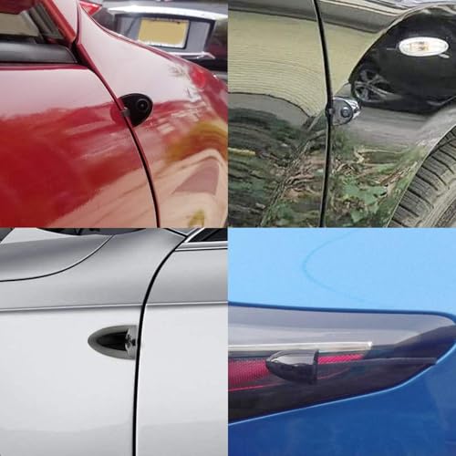 EWAY Car Door Blind Spot Side View Camera, Self-Adhesive Screw-Free, Mini Style, Support Upside Down Flip Image, 92° Angle Blindspot Camera for Pickup Trucks SUVs Vans RVs Trailers - Black