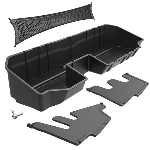 Tyger Auto Rear Under Seat Storage Box Compatible with 2019-2026 Chevy Silverado GMC Sierra 1500; 2020-2026 2500 3500HD Double & Crew Cab, Custom-Fit Cargo Organizer Console | TG-CB5C8838