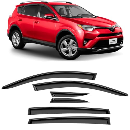 Voron Glass Tape-on Extra Durable Rain Guards for Toyota RAV4 2013-2018, Window Deflectors, Vent Window Visors, 6 Pieces - 100466 - color: For RAV4 13-18