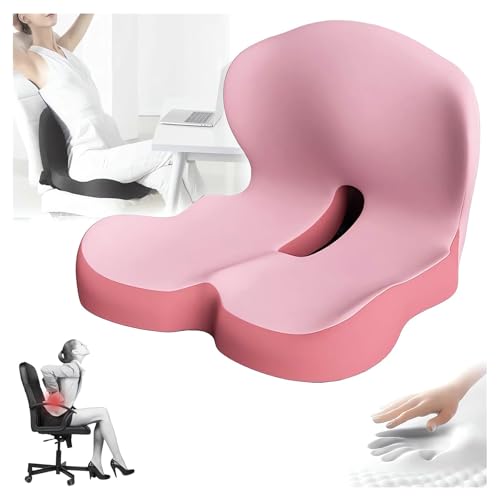 Memory Foam L-Shaped Integrated Seat Cushions for Car Truck Driver Ergonomic L Shape Lumbar Cushion Sciatica Back Pain Relief Office Chair Butt and Back Support Pillow Long Driving Booster Seat (E1) - color: E1