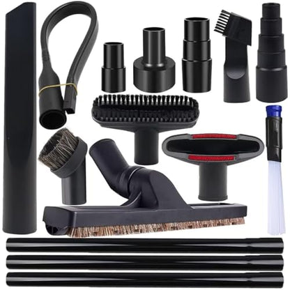 IN VACUUM 15 Pcs Universal Vacuum Attachments & Brushes for Shop Vac Accessories - 2 1/2" to 1 1/4" Hose Adapter for Shop Vac, 1 7/8" to 1" Vacuum Hose Adapter, 1 1/4" Shop Vacuum Cleaner Attachments