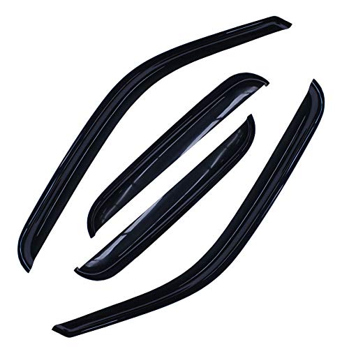 Smoke Window Visors Compatible with 1999-2006 Silverado/Sierra Extended Cab Sun Rain Guard Wind Deflectors 4pcs 94044 - size: For 1999-2006 Silverado/Sierra Extended Cab