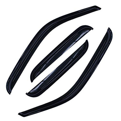 Smoke Window Visors Compatible with 1999-2006 Silverado/Sierra Extended Cab Sun Rain Guard Wind Deflectors 4pcs 94044 - size: For 1999-2006 Silverado/Sierra Extended Cab
