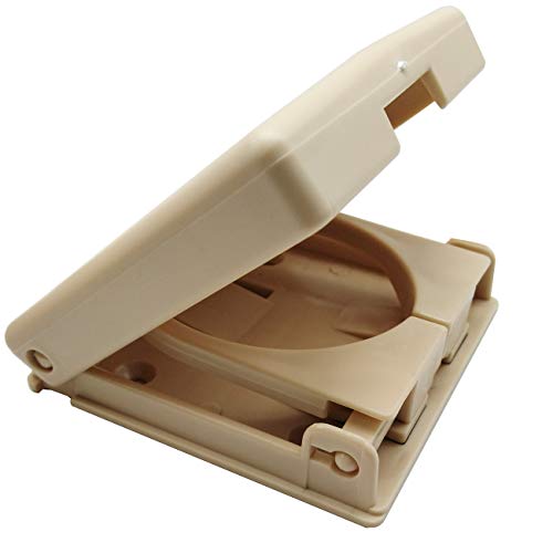 TIHOOD 2PCS Adjustable Folding Drink Holder with Screws/Adjustable Cup Holder for Marine/Boat/Caravan/Car (Beige) - color: Beige