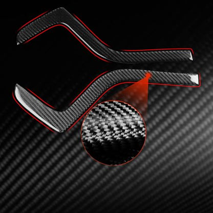 NVCNX Carbon Fiber Accessories for Mercedes Benz GLE GLS 350 450 450e 580 53 63 S AMG 2020-2026 2021 2022 2023 2024 2025 Console Armrest Sides Panel Cover Interior Trim Overlay Sticker Decal 2PCs - color: Console Rear Armrest Sides Panel Trim