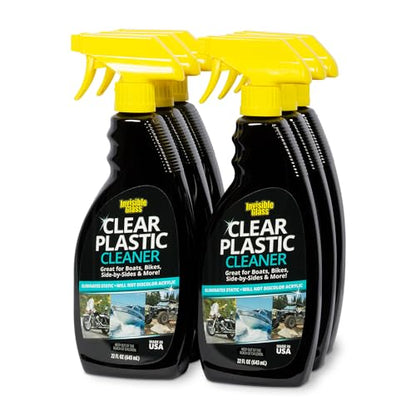Invisible Glass 92084-6PK Clear Plastic Cleaner for Cars, Motorcycles, RVs, Boats, Helmet Visors, Golf Carts, Acrylic and Vinyl Windows, Streak-Free, Haze-Free, Prevents Static, 22 Fl Oz, Pack of 6 - size: 22 Fl Oz (Pack of 6)
