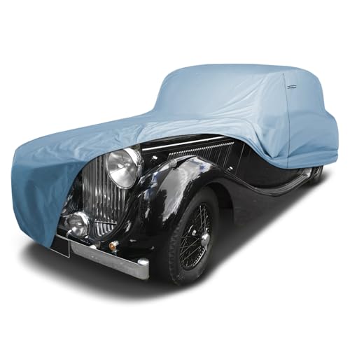 iCarCover Premium Car Cover for 1945-1948 Jaguar Mark IV / MK4 Heavy Duty Waterproof All-Weather Automobiles Custom Fit Indoor Outdoor UV Snow Protection Covers with Straps and Bag - color: Sky Gray, size: 4. Mark IV 1945-1948 / MK4