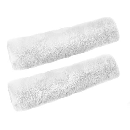 GAMPRO Car Seat Belt Pad Cover, 2-Pack Soft Car Safety Seat Belt Strap Shoulder Pad for Adults and Children, Suitable for Car Seat Belt, Backpack, Shoulder Bag (white) - color: white