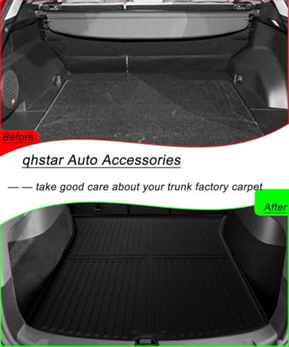 Cargo Liners with Backrest Mats Compatible with 2025 2026 New Model Y Juniper， 3D All Weather Tech Waterproof Rear Cargo Trunk Tray Floor Mat ＆ Second Row Seat Back Cover Accessories - size: New Model Y Juniper cargo mat with backrest mat
