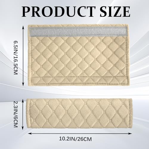 2PCS Car Seat Belt Pads Cover, Fluffy Car Seatbelt Covers, Soft Car Seat Belt Strap Cushion Protect Your Neck and Shoulder, Driving Seat Belt Shoulder Strap Cover for Most Autos (Beige) - color: Beige