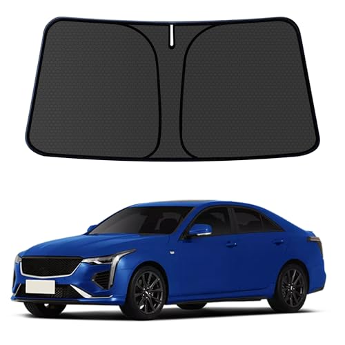Customized Windshield Sun Shade for Cadillac CT4 2020-2025 Blocks UV Rays Accessories,1:1 Tailored Foldable Thickened Wear-Resistant Front Window Sunshade Visor,Keeps Your Car Cooler - size: For Cadillac Ct4 2020-2025