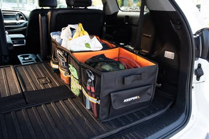 KEEPER Extra Large Car Trunk Organizer, 70L, Multi-Compartment Collapsible Car Organizers and Storage, Non-Slip Bottom, Suitable for SUV, Minivan - size: Extra Large (70L)