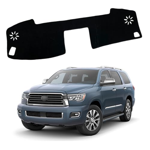 XITER Polyester Dashboard Cover Mat Carpet Dash Nonslip Sun Shade Mat Compatible For Toyota Sequoia 2008-2022 - size: 2008-2022 Sequoia