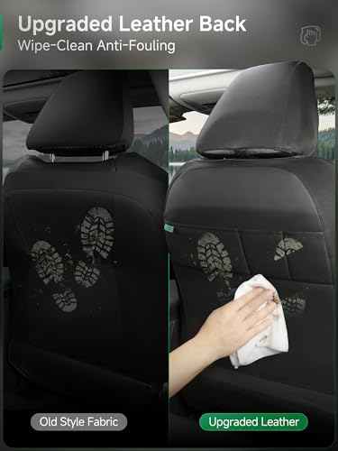 GIANT PANDA Front Seat Covers for Nissan Rogue Altima Sentra Versa Kicks Frontier Murano Pathfinder Maxima,Faux Leather Bucket Seat Cover Fit Nissan Seat Protectors (Black Diamond) 2-Pack - color: Black-Diamond