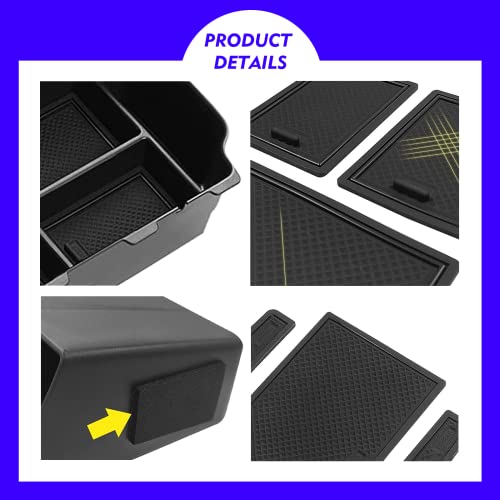 2024 2025 2026 Civic Center Console Organizer Tray for 2023 2022 Honda Civic 11th Gen Sedan Hatchback LX EX Sport 2022 Accessories Civic 2023 Central Console Organizer Insert Tray(2pcs) - style: Civic console big-2pcs