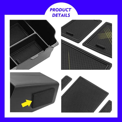 2024 2025 2026 Civic Center Console Organizer Tray for 2023 2022 Honda Civic 11th Gen Sedan Hatchback LX EX Sport 2022 Accessories Civic 2023 Central Console Organizer Insert Tray(2pcs) - style: Civic console big-2pcs