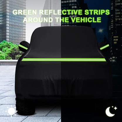 QUNSUNUS F150 Crew Cab Truck Cover 6.5ft Short Bed, Waterproof F150 Truck Cover with Zipper and Straps, Compatible with RAM 1500 Crew Cab 6.4ft 2019-2025 - size: for F150 6.5ft& Ram 1500 6.4ft CrewCab