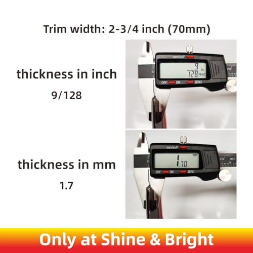 16Ft Chrome Silver Extra Thick Auto Molding Trim Universal Bumper Window Door Body Side Decorative Strip Scratch-Proof (Width: 2-3/4inch [70mm]) - size: Width: 2-3/4inch [70mm]