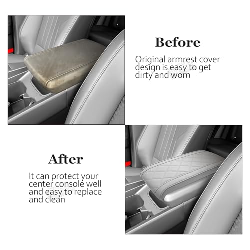 SKTU 2024 2025 2026 Santa Fe Center Console Cover Compatible with 2024-2026 Hyundai Santa Fe Armrest Cover Hyundai Santa Fe 2024 2025 2026 Accessories Santa Fe Hybrid Center Console Cushion (Beige) - color: for 2024 2025 2026 Santa Fe Beige