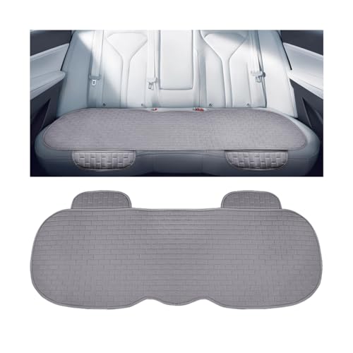 Car Back Seat Cover, Anti-Slip Long Comfortable Vehicle Rear Chair Protectors with Storage Pocket, Breathable Automotive Back Bench Cushion Pad, Universal for SUV Sedan Truck (Gray) - color: Gray