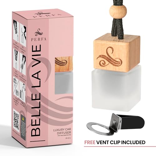 Inspired by Lua V.ezt Bell Car Air Freshener for Women | Long Lasting Luxury Diffuser | Automotive Scent Perfume | Vent Clip Air Freshener | Odor Eliminator Technology | Ladies Car Diffuser Scents 8ML