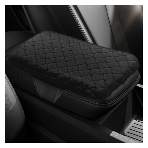 Car Center Console Cover, Comfortable Warm Armrest Box Cushion Pad, Breathable Car Arm Rest Protector, Universal Vehicle Interior Relieves Fatigue Accessories for Cars/SUVs/Trucks (Black) - color: Black