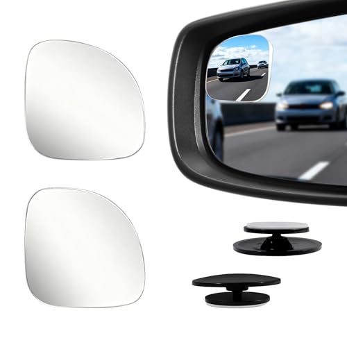 2 PCS Car Blind Spot Mirror, HD Frameless Convex Glass Angle Adjustable, Self-adhesive Back Auxiliary Reverse Mirror Wide Angle Side Mirrors Universal Car Exterior Accessories (Wedge) - size: Wedge
