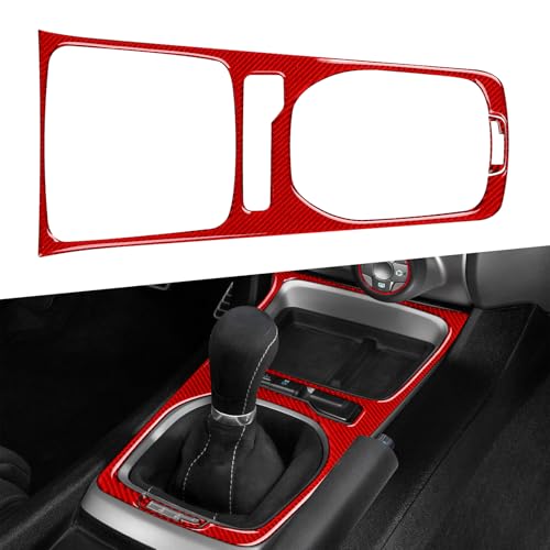 Car Gear Shift Box Panel Sticker Carbon Fiber Decal Interior Trim for Chevrolet Camaro 2010 2011 2012 2013 2014 2015 Accessories - color: Gear Shift Box Panel