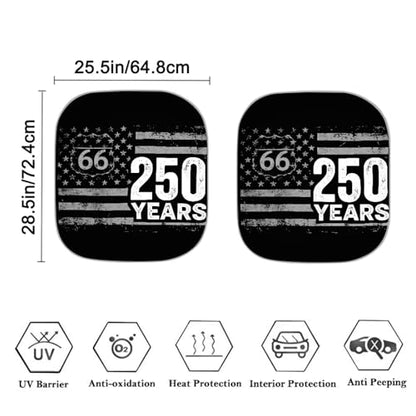 AFPANQZ 250th Black American Flag Sun Visor UV Protector Foldable Windshield Front Window Sun Shades, Sun Block Sunscreen Universal Fit for Car Auto Sedan Trucks SUV Van - color: 250th Black American Flag