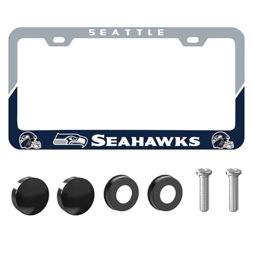 Fans Matte Metal for Seahawks License Plate Frames Holder with Screw for Car Tag Frame - color: 1P HY