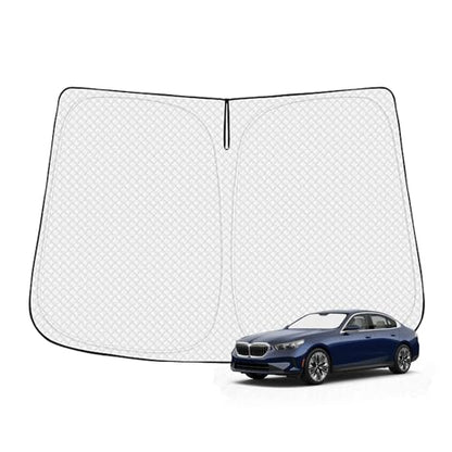 Canvcle Windshield Sun Shade for 2024-2025 2026 BMW 5 Series Accessories Thicken 6-Layer Front Window Sunshade Cover Sun Visor Protector Foldable Block UV Rays Keep Vehicle Cool - size: 1PCS BMW 5 Series 2024-Present