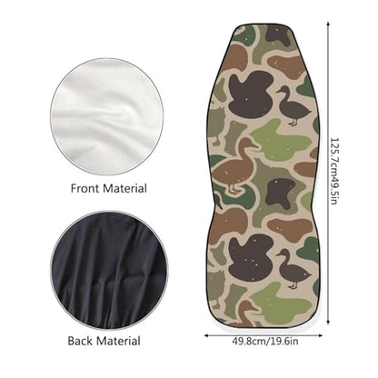 Duck Camo Car Seat Covers 2 Pcs Automobile Front Seat Covers Breathable Protection Interior Accessories Anti-Slip Back Fabric Compatible with Most Cars,SUV,Sedan - color: Duck Camo Print