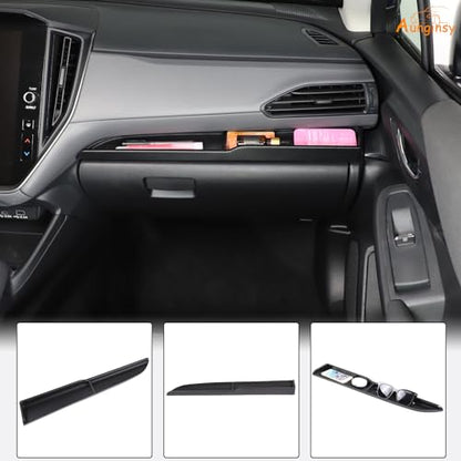 Aunginsy Passenger Dashboard Organizer Tray Compatible with Subaru Crosstrek 2024-2026 & WRX 2022-2026, Center Console Dashboard Table Tray Passenger Co-Pilot Side Storage Box Tray ABS Accessories