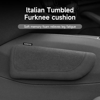 Alcantane Elbow Rest: Memory Foam Support for Car Legs and Knee, Anti-Fatigue - color: black right hand pad