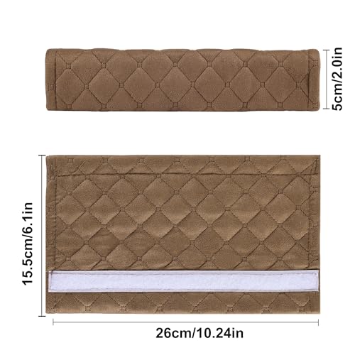 Amooca Automotive Seat Belt Cover Soft Suede Universal Fit Seatbelt Shoulder Pad Neck Protector Cushions for SUV Trucks Airplane Backpack 2 Pack Brown - color: Brown