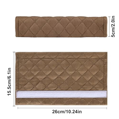 Amooca Automotive Seat Belt Cover Soft Suede Universal Fit Seatbelt Shoulder Pad Neck Protector Cushions for SUV Trucks Airplane Backpack 2 Pack Brown - color: Brown