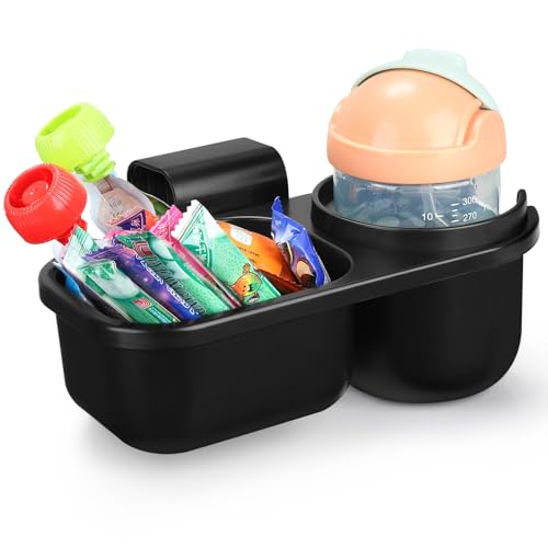 Accmor Child Cup Holder Snack Tray for Convertible Car Seats, Universal Child Cup Holder Compatible with Most Baby Car Seat Models - color: Black