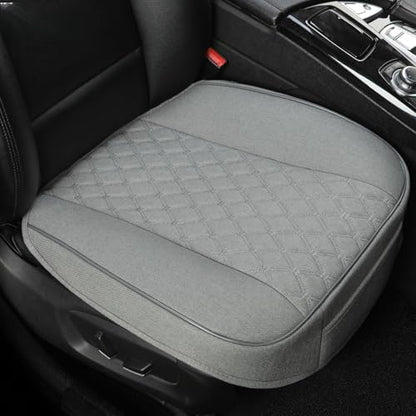 West Llama Linen Front Car Seat Cover Protector Anti-Slip Bottom Seat Cover Fits 95% of Vehicles,Wrapping Around The Bottom,Diamond Pattern(Gray-2Pcs) - color: Diamond Pattern-Gray, size: 2pc
