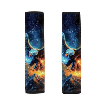 Fashion Eagle Car Seat Belt Pad Cover Soft Universal Car Seat Belt Pads Cover Anti-Slip Shoulder Strap Protect Interior Automotive for Most Vehicle, SUV, Truck, Cars - color: Fashion Eagle