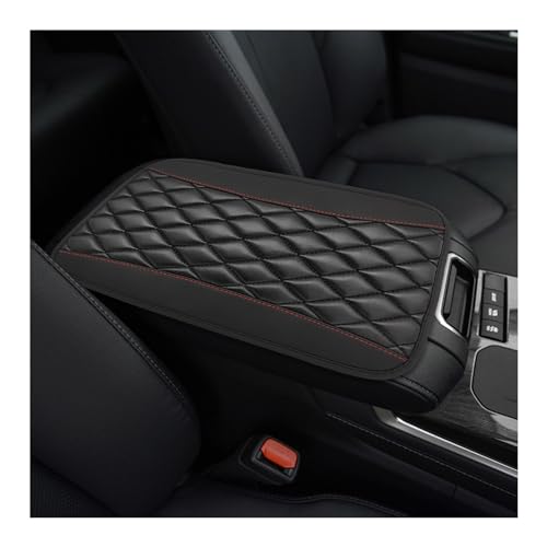 Ohleats Car Center Console Cushion Pad, PU Leather Waterproof Auto Armrest Box Cover Protector, Comfortable Armrest Seat Box Cover Mat, Universal Car Accessories for SUV Truck (Black) - color: Black