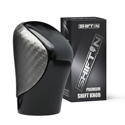 Gear Shift Knob Shifter for Lexus RX-350 ES GS GX IS350 NX300 RC-300 RX 200t 300 350 3450h 450hL 350L (Gray Carbon Leather/Piano Black) - color: Gray Carbon Leather / Piano Black