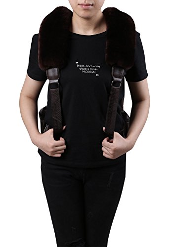 U&M 2pcs Authentic Sheepskin Auto Seat Belt Cover Shoulder Pad for Adult Youth Kid Toddlers - Car, Truck, SUV, Camera Backpack Straps - Genuine High Density Soft Australian Wool (Mocha Brown) - color: Mocha Brown