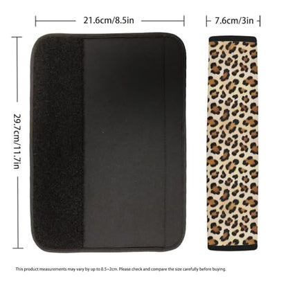 Brown Leopard Print Universal Seat Belt Pads 2-Pack Soft Car Safety Seat Belt Strap Shoulder Pad Comfortable Car Interior Automotive Fit Most Cars, Truck, Suv, or Van - color: Brown Leopard Print