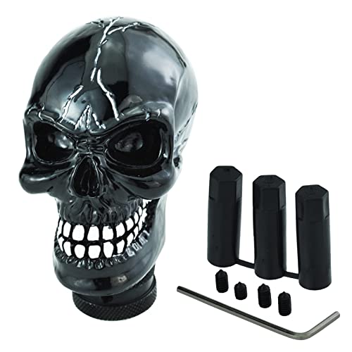 Skull Gear Speed Shift Stick Head Fit Most Cars - color: Black