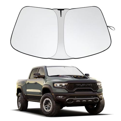 2026 Upgrade Front Windshield Sunshade Fit for Dodge RAM 1500 2010-2025 2026 Foldable Car Shade Automotive Windshield Sunshades for Dodge RAM 1500 Accessories |Keeps Your Vehicle Cool| - size: Fit for Dodge RAM 1500 2010-2025