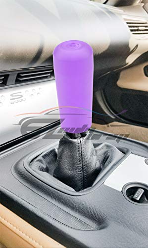EZAUTO WRAP Purple Shift Knob Stick Frosted Matte Crystal Bubble Long Throw Gear Shifter 15cm - color: Matte Purple, size: 15cm