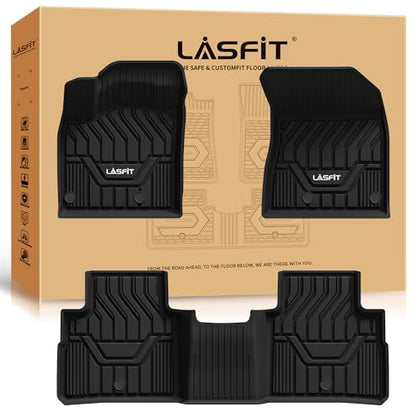 LASFIT Floor Mats for Nissan Rogue 2021-2026 (Not Fit Rogue Sport), Custom Fit All Weather Protection Durable TPE Floor Liners for Nissan Rogue S/SV/SL/Platinum 2021-2026 1st & 2nd Row Car Mats, Black - size: 1)For Nissan Rogue | 2021-2026