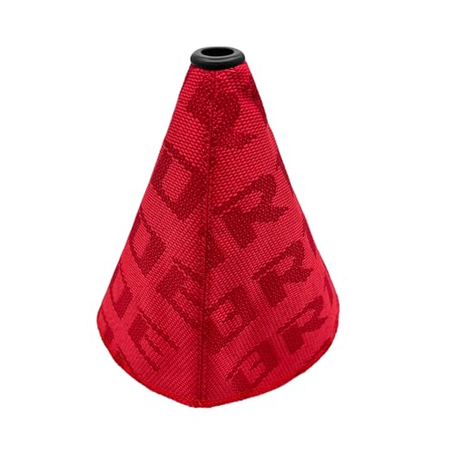Car Shift Knob Dust Cover, Shift Boot Cover, Hyper Fabric Manual/Automatic Shifter Shift Boot Cover, Gear Shift Knob Cover for Protection & Decor, Universal Car Accessories (Red) - color: Red